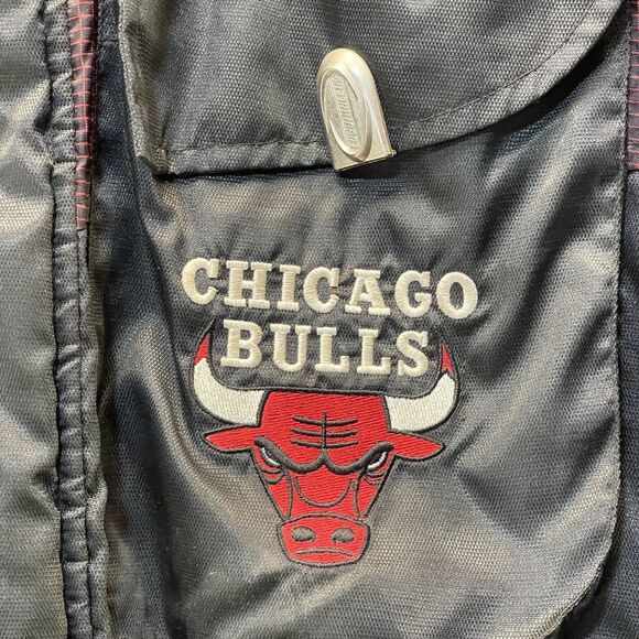 Vintage 90s Logo Athletic Chicago Bulls Jacket Coat Men's Medium NBA - Picture 7 of 11